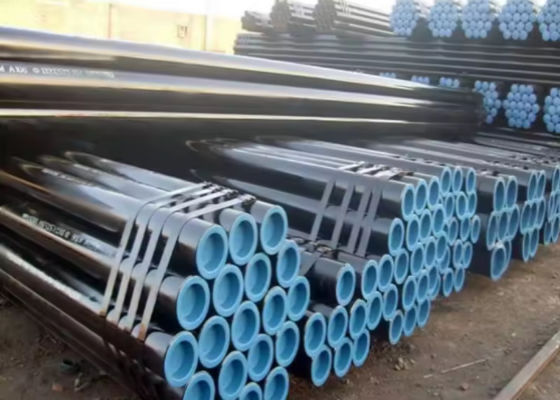 QUALITÄT  Water Transport Steel Casing Pipe Threaded End Connection and Black Painting usine